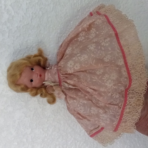 Collectible Vintage Storybook Nancy Ann Bisque Doll Blonde Frozen Legs AS IS - Picture 3 of 15